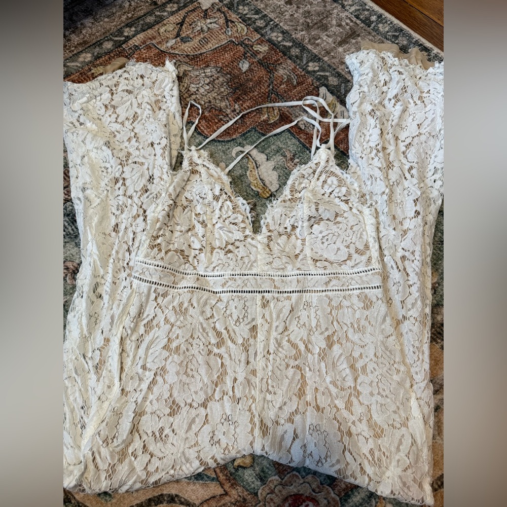 White laced jumpsuit